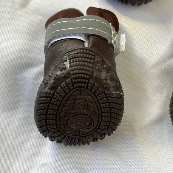 FREE WITH PURCHASE! Brown PU Leather Dog Boots - Picture 3 of 5